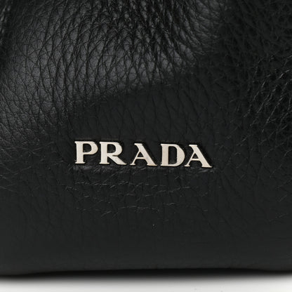 Prada Vitello Daino Medium Pocket Hobo Bag Black 8 of 10