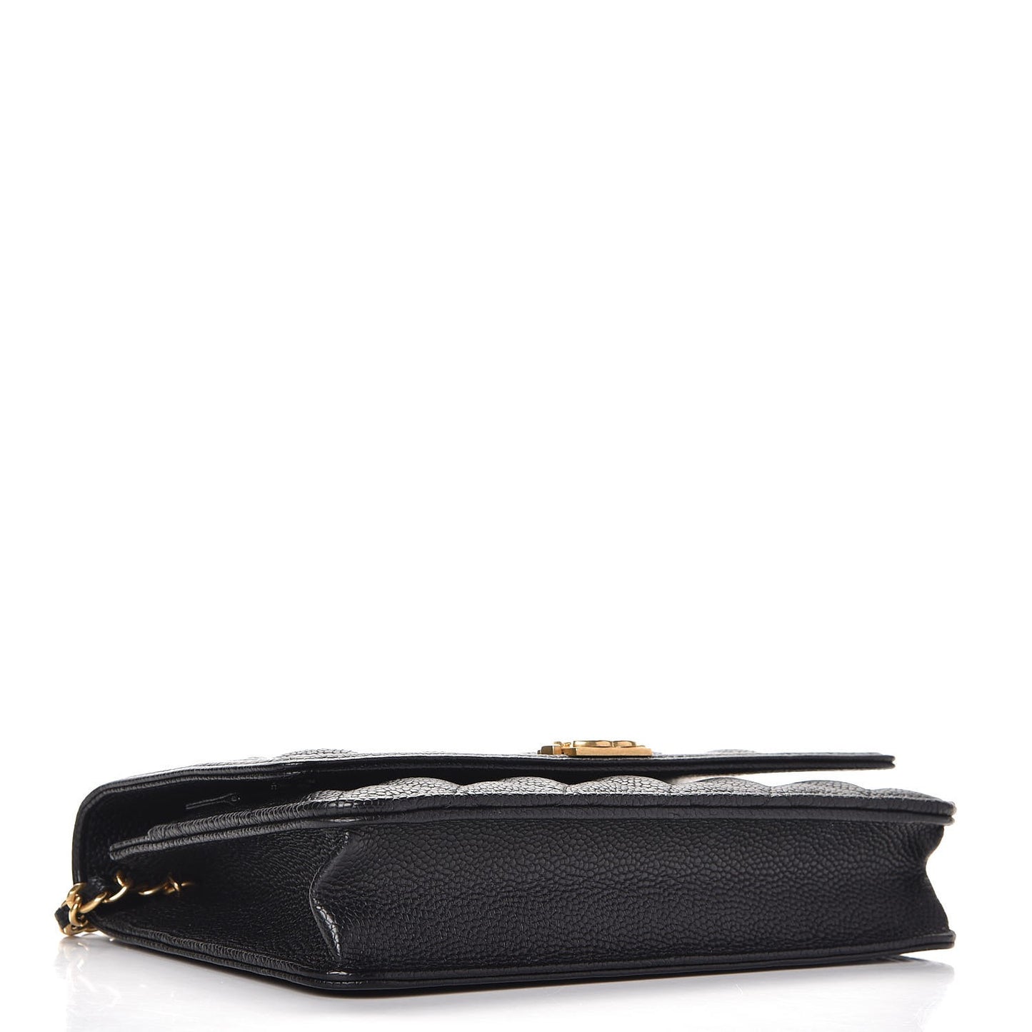 Caviar Quilted Boy Wallet On Chain WOC Black