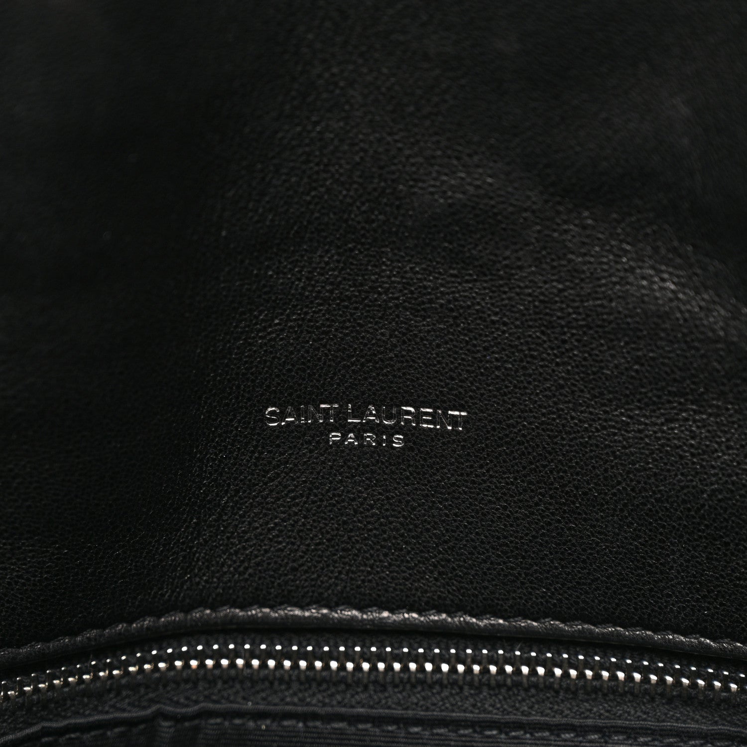 Saint Laurent Lambskin Quilted Medium Loulou Puffer Monogram Chain Satchel Black 6 of 11