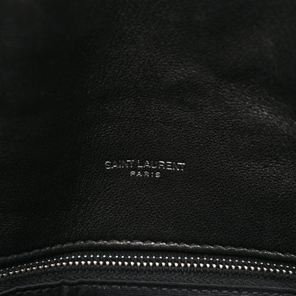 Saint Laurent Lambskin Quilted Medium Loulou Puffer Monogram Chain Satchel Black 6 of 11