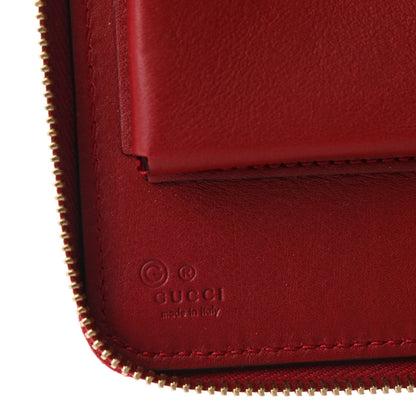 Gucci Microguccissima Zip Around Top Handle Travel Wallet Red 7 of 9