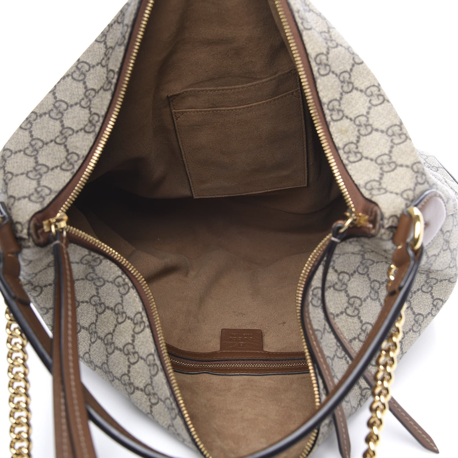 Gucci GG Supreme Monogram Large Linea A Hobo Light Brown 5 of 13