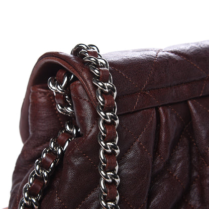 Chanel Washed Lambskin Quilted Medium Chain Around Messenger Dark Brown 10 of 12