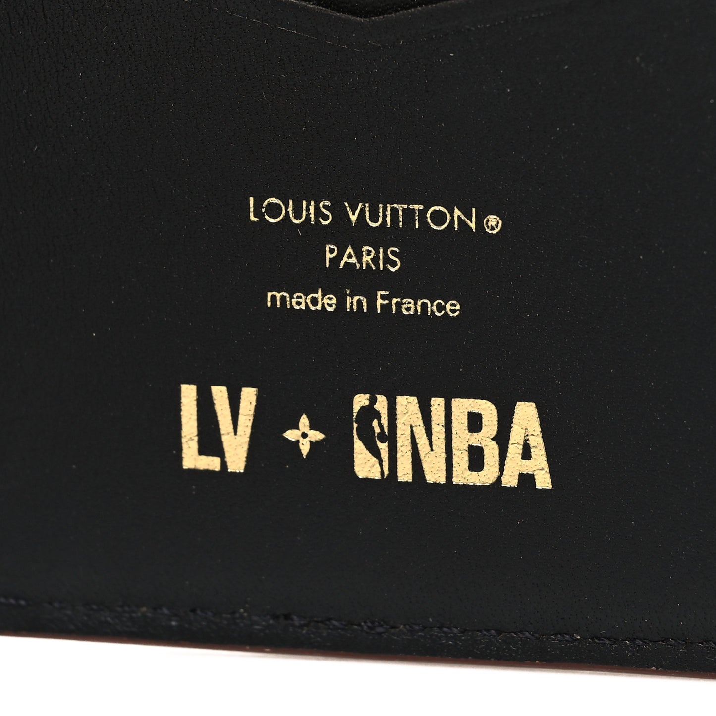 X NBA Grained Calfskin Monogram Pocket Organizer Brick Orange