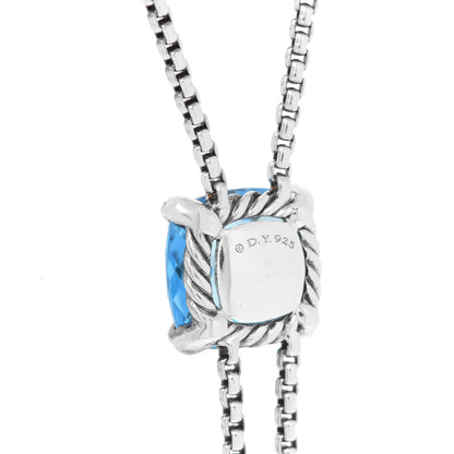 David Yurman Sterling Silver Diamond Blue Topaz Chatelaine Y Necklace 5 of 7