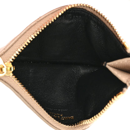 Saint Laurent Monogram Grain de Poudre 5 Fragments Zip Pouch Card Holder Dark Beige 5 of 7