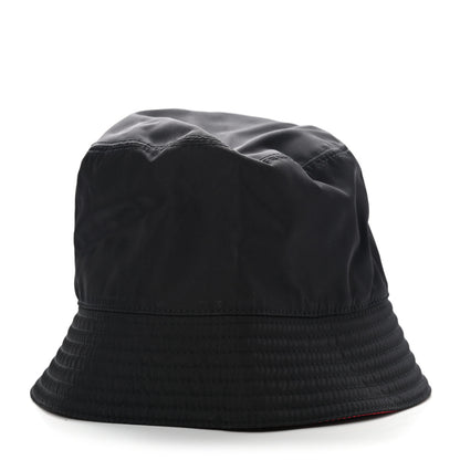 Prada Nylon Bucket Hat S Black Rosso 4 of 10