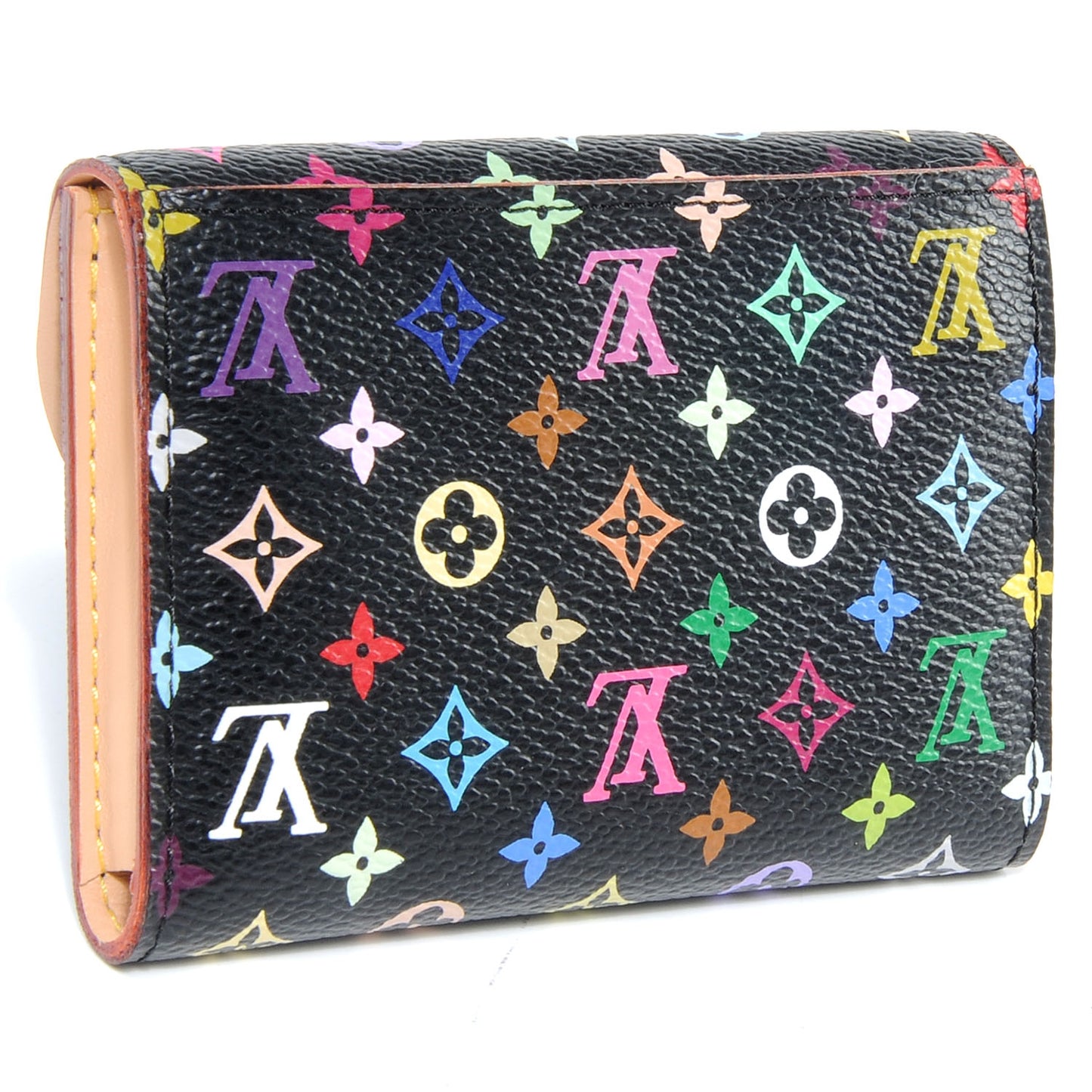 Monogram Multicolor Business Card Holder Black