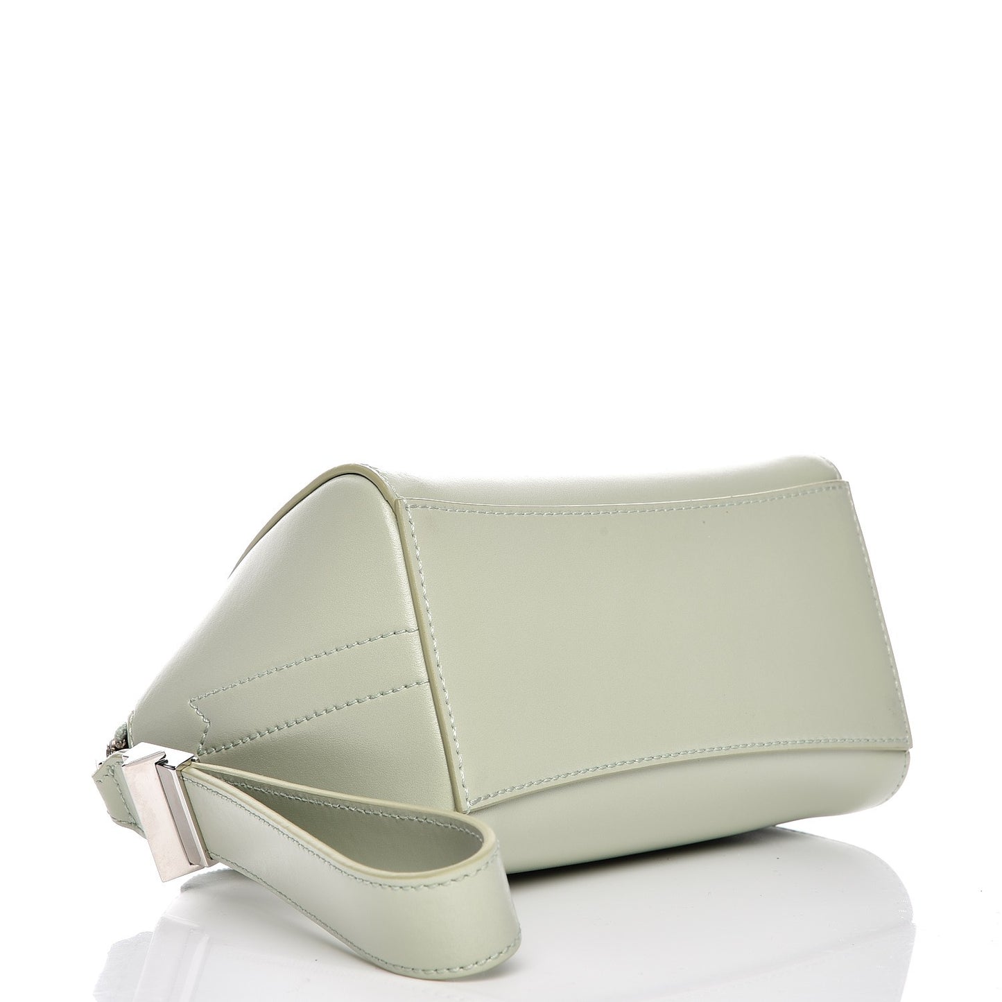Shiny Lord Calfskin Antigona Wristlet Aqua Green