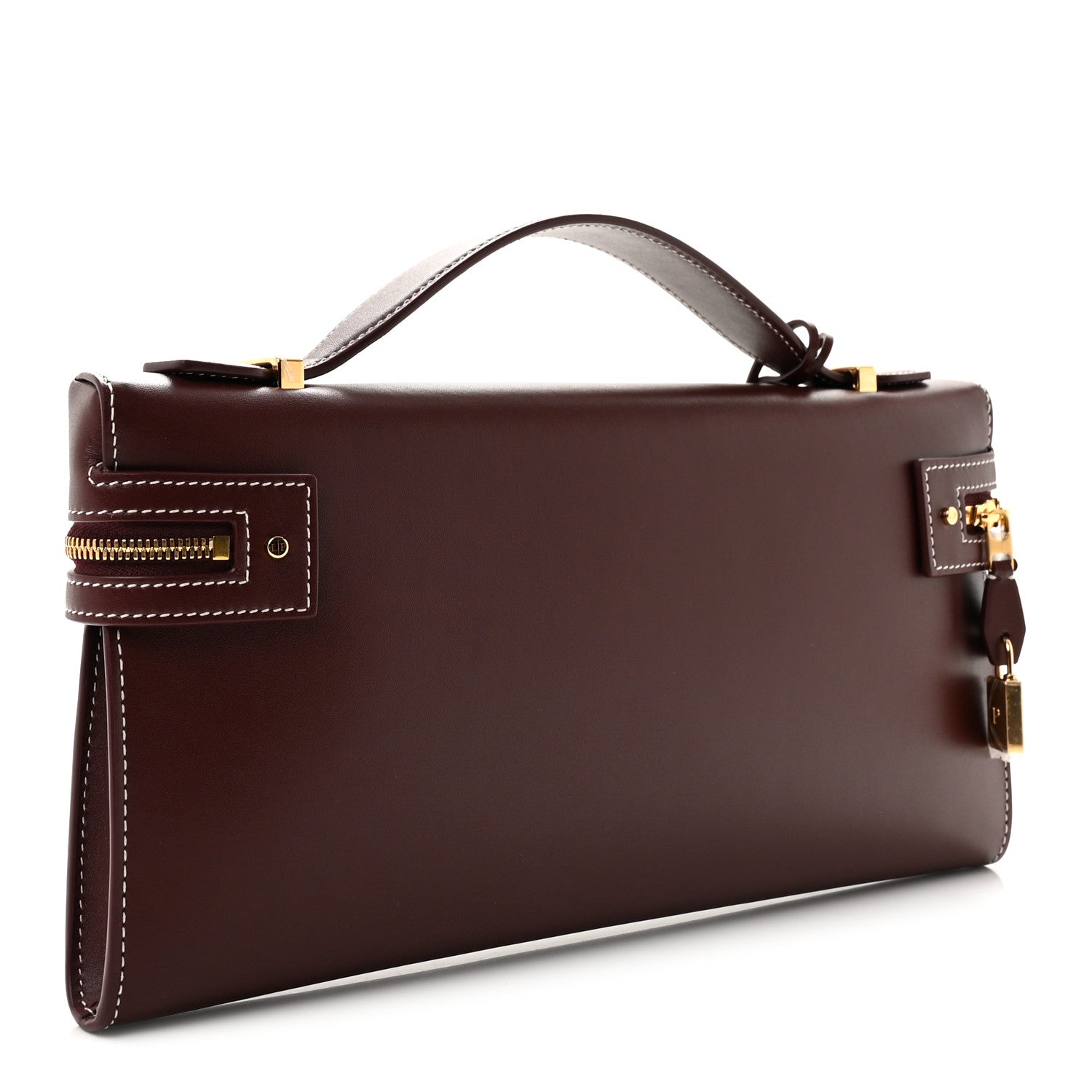 Loro Piana Smooth Calfskin Extra Clutch L29 Burnt Tan 3 of 10