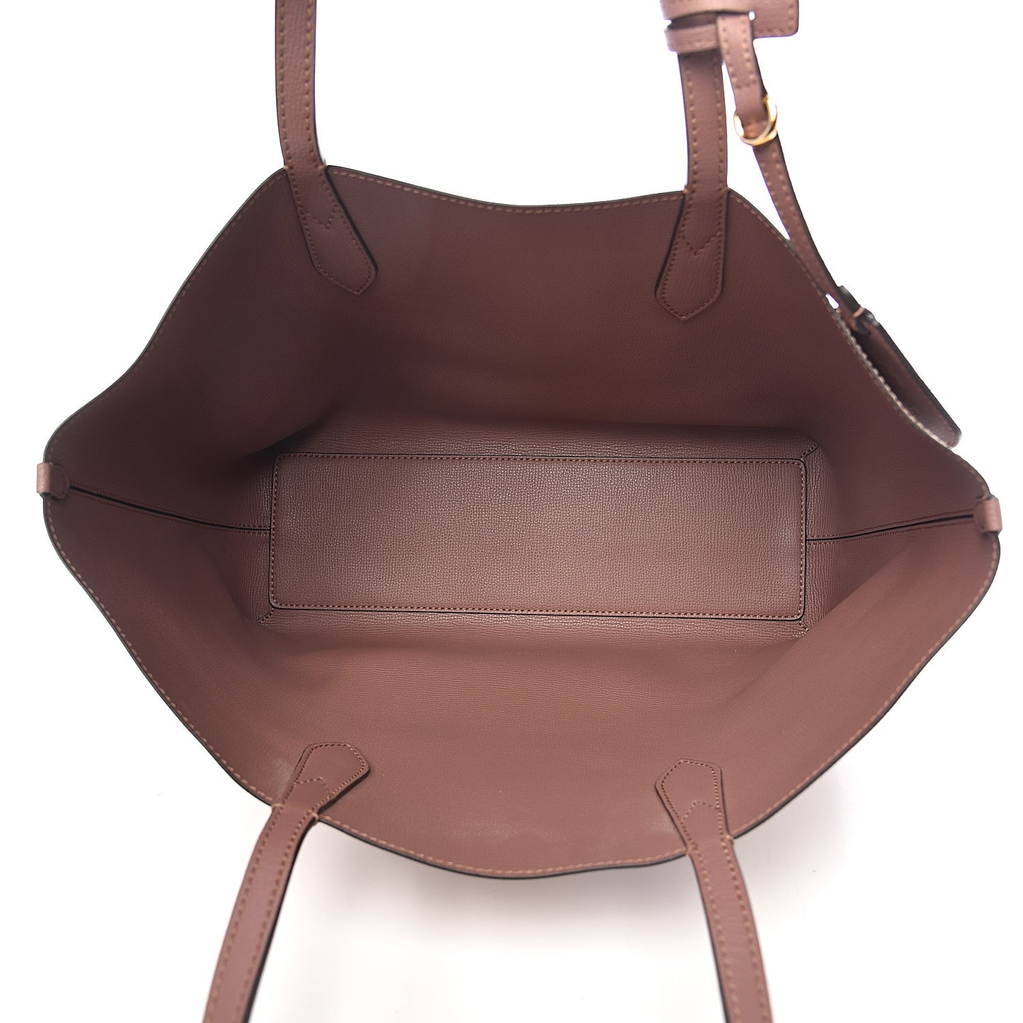 Grainy Calfskin Haymarket Check Medium Reversible Tote Light Elderberry