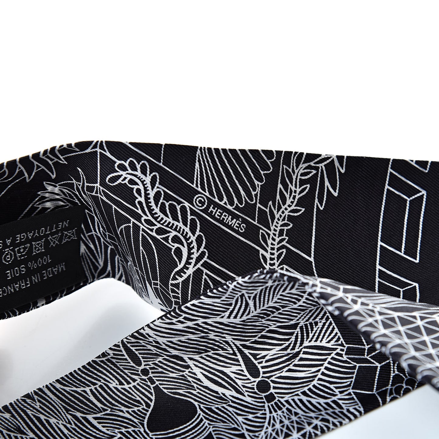 Silk Animapolis Twilly Black White