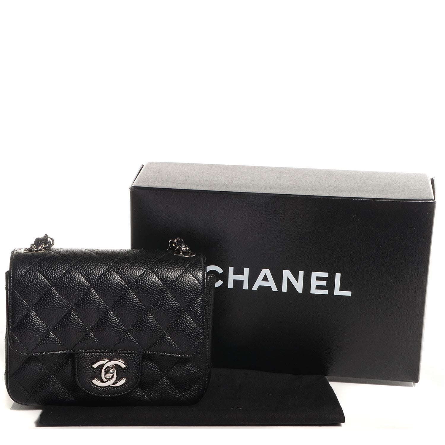 Chanel Caviar Quilted Mini Square Flap Black 3 of 9