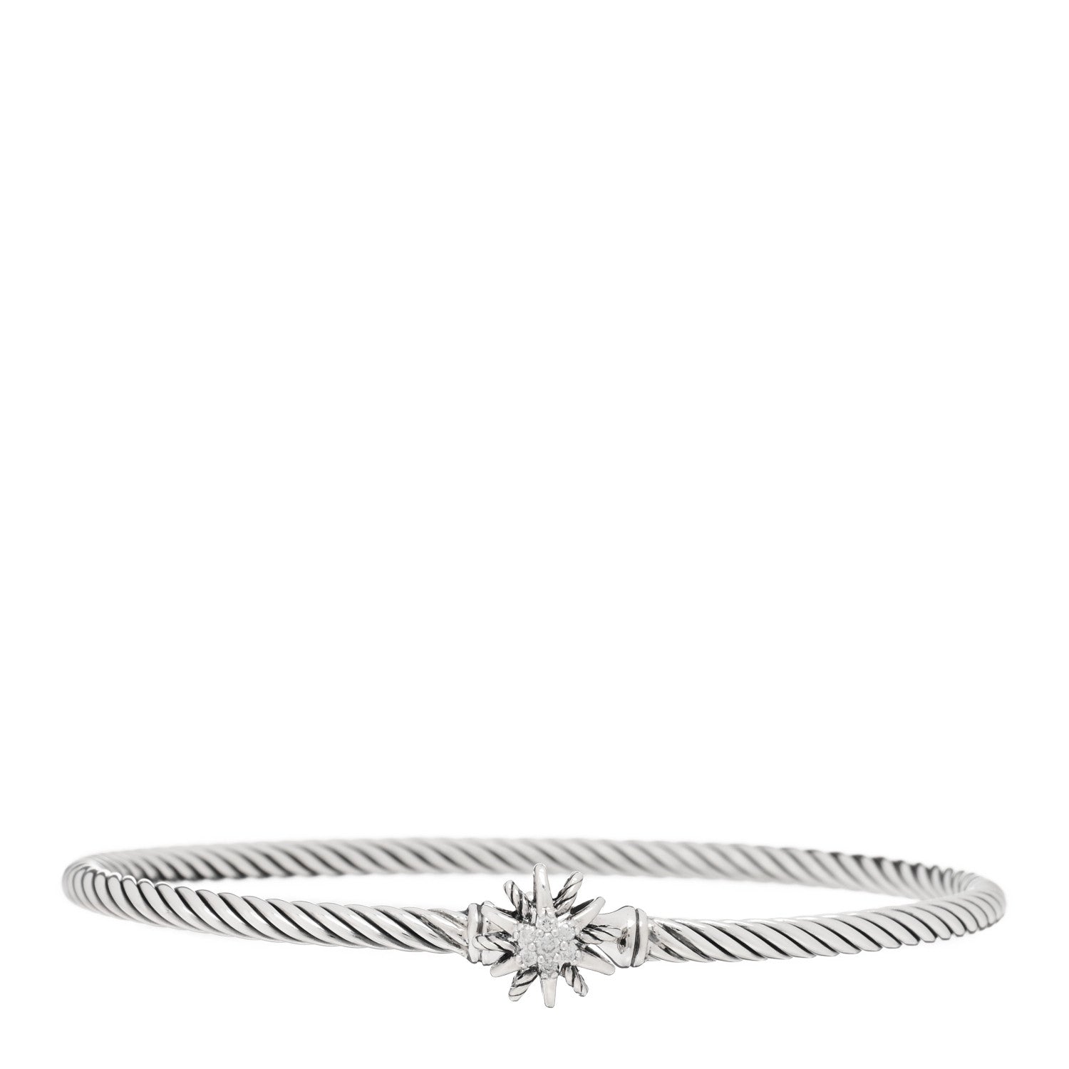 David Yurman Sterling Silver Diamond Starburst Bracelet 1 of 3
