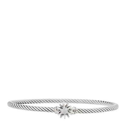 David Yurman Sterling Silver Diamond Starburst Bracelet 1 of 3