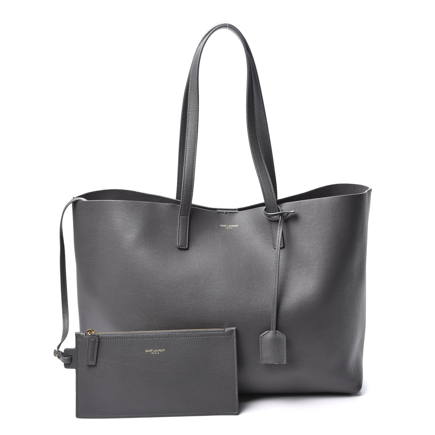 Calfskin Large Shopping Tote Dark Grey