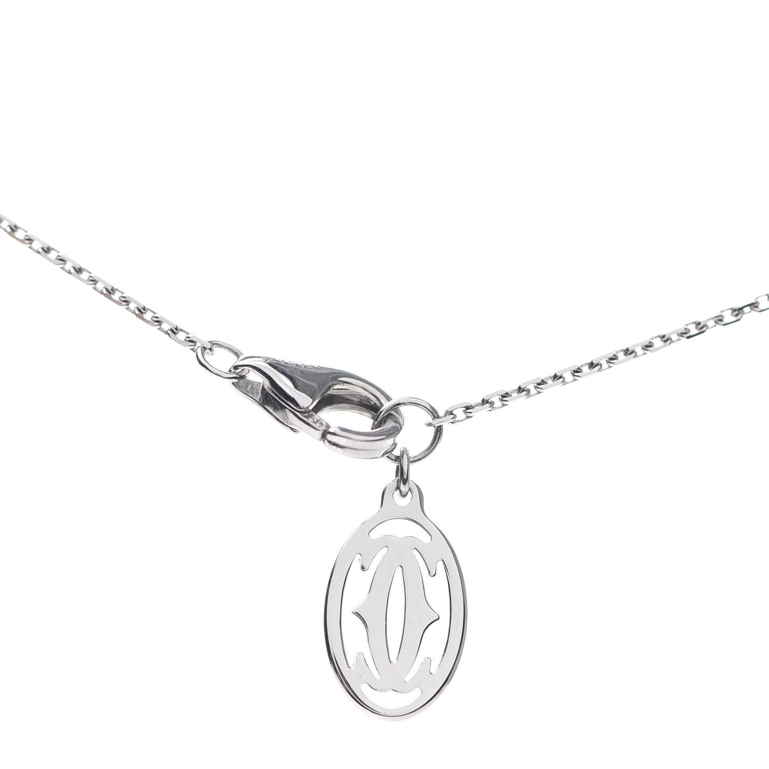 Cartier 18K White Gold Diamond Symbols Cross Pendant Necklace 5 of 5