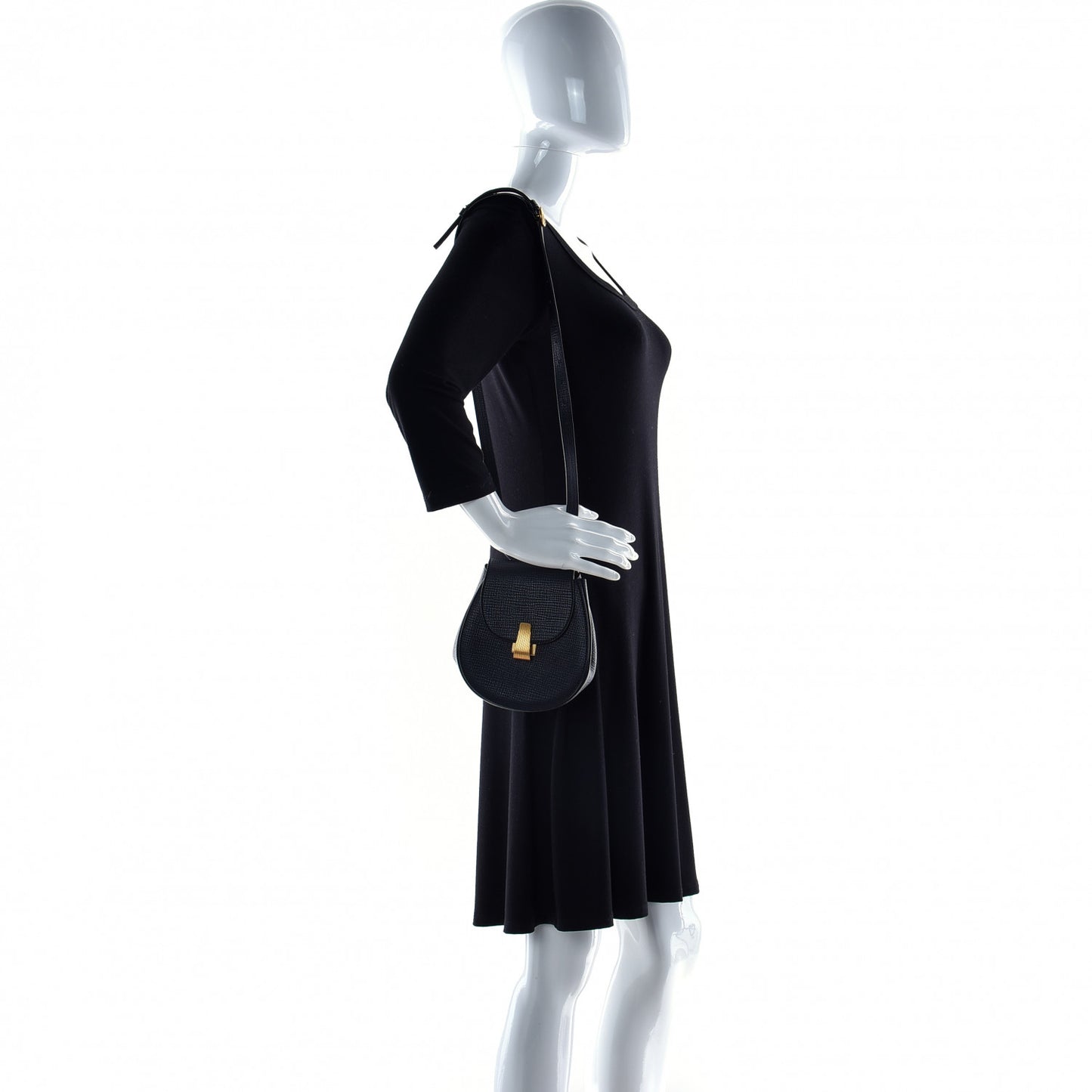 Palmellato Calfskin Rounded Belt Bag Black