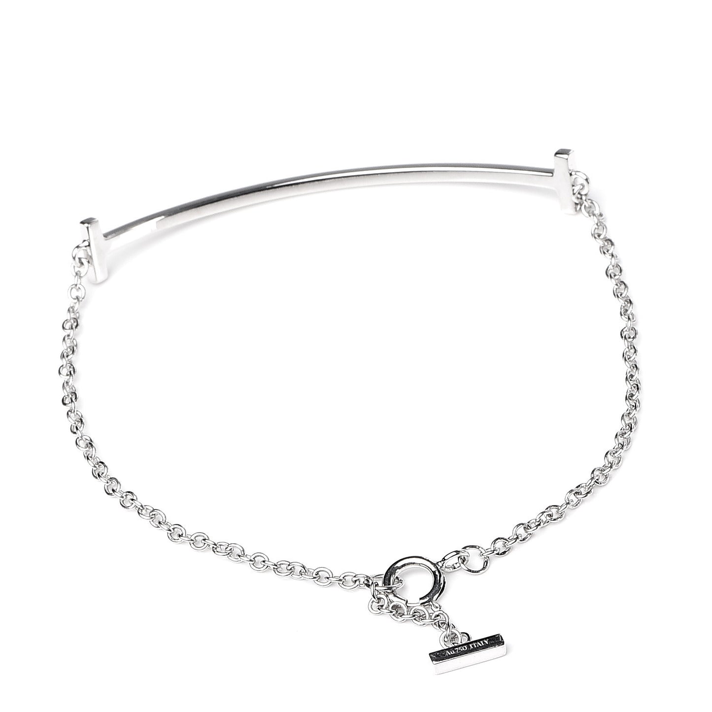 18K White Gold T Smile Bracelet