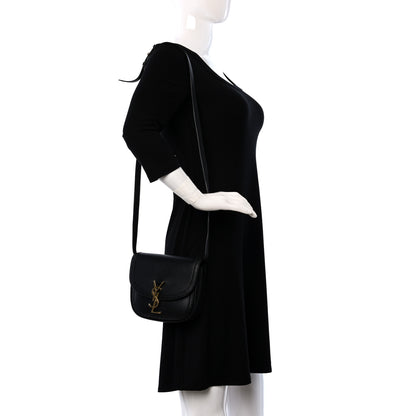 Saint Laurent Smooth Calfskin Perforated Classic Monogram Small Kaia Satchel Black 2 of 8