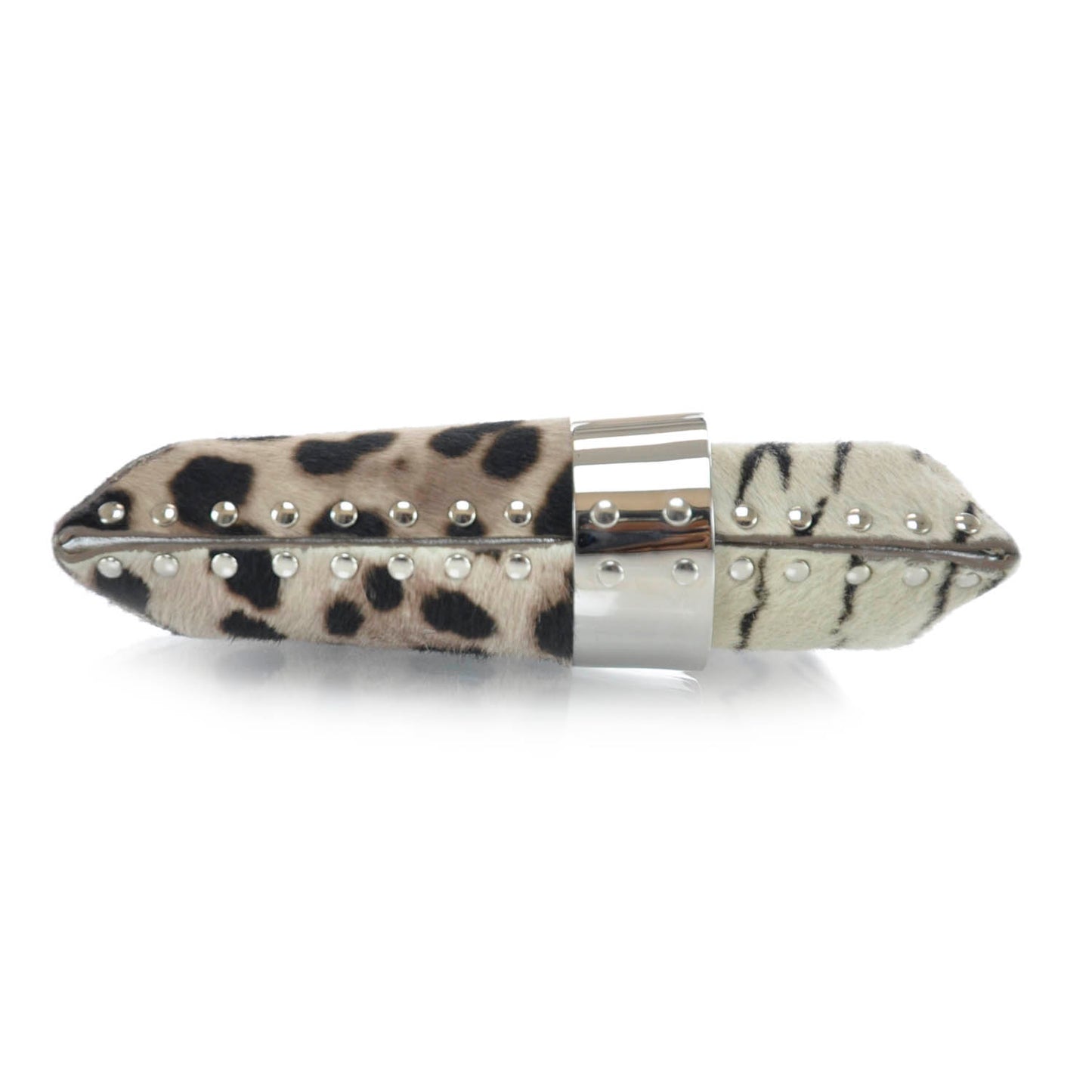 Calf Hair Leopard Print Daphne Clutch