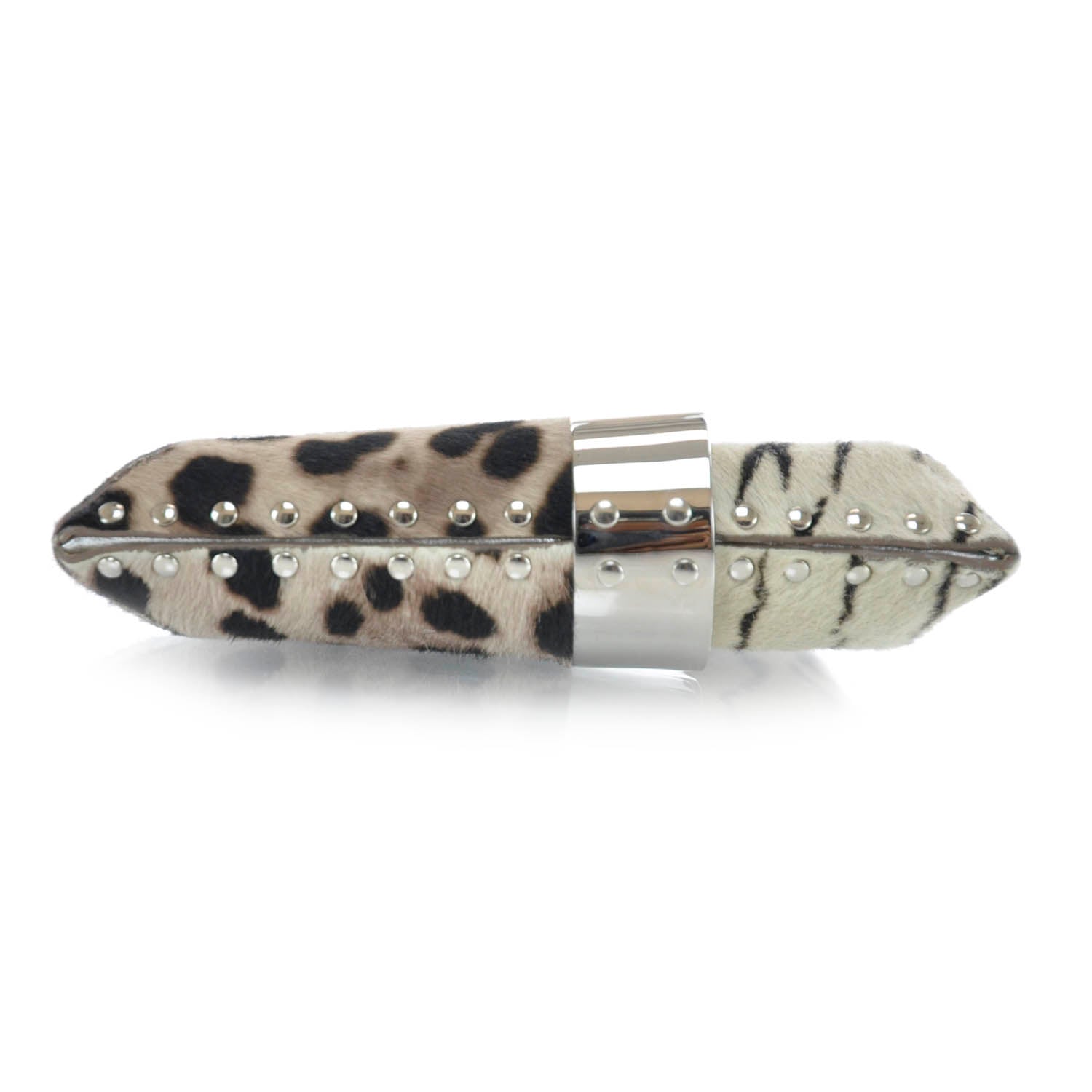 Jimmy Choo Calf Hair Leopard Print Daphne Clutch 3 of 7