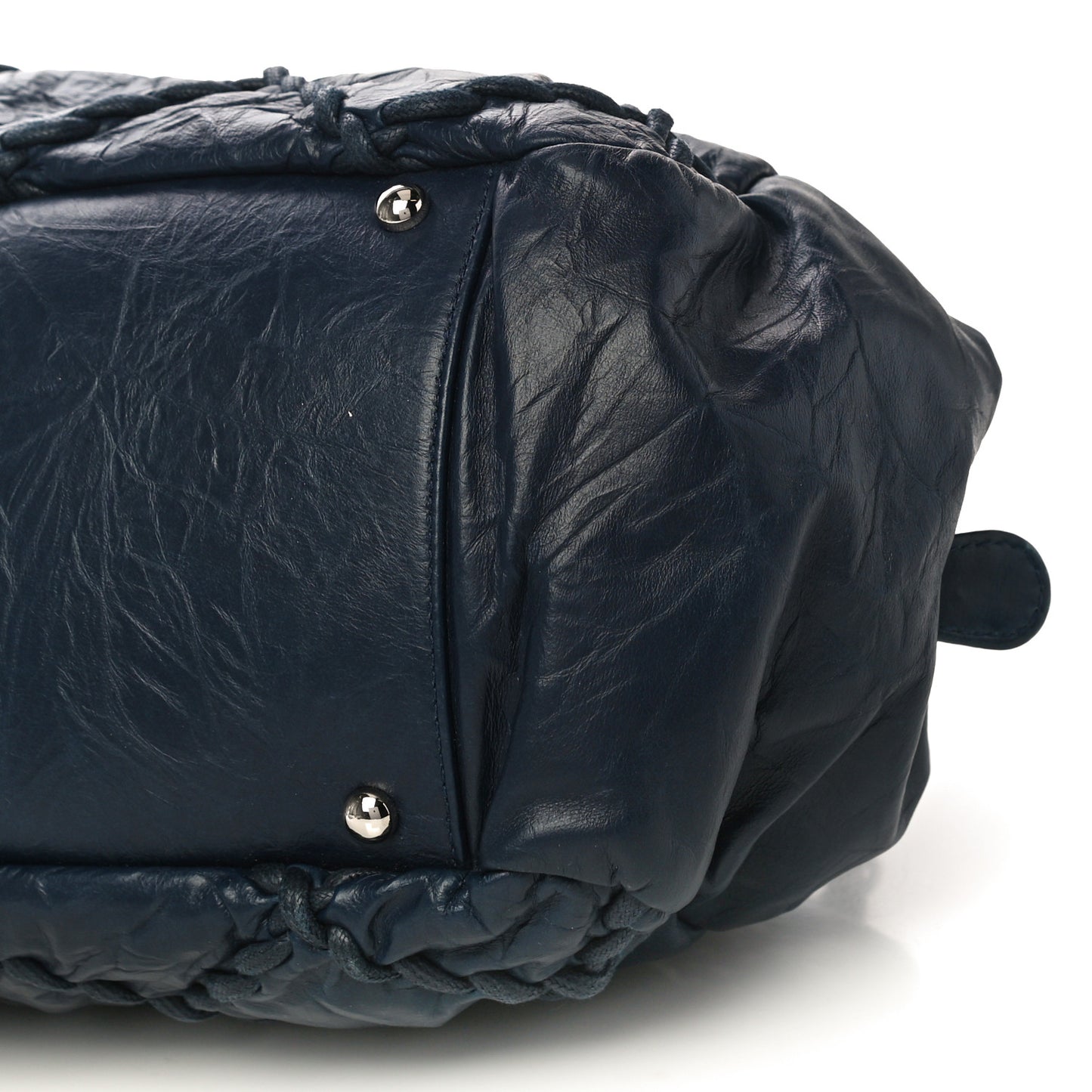 Calfskin Ultra Stitch Bowler Navy
