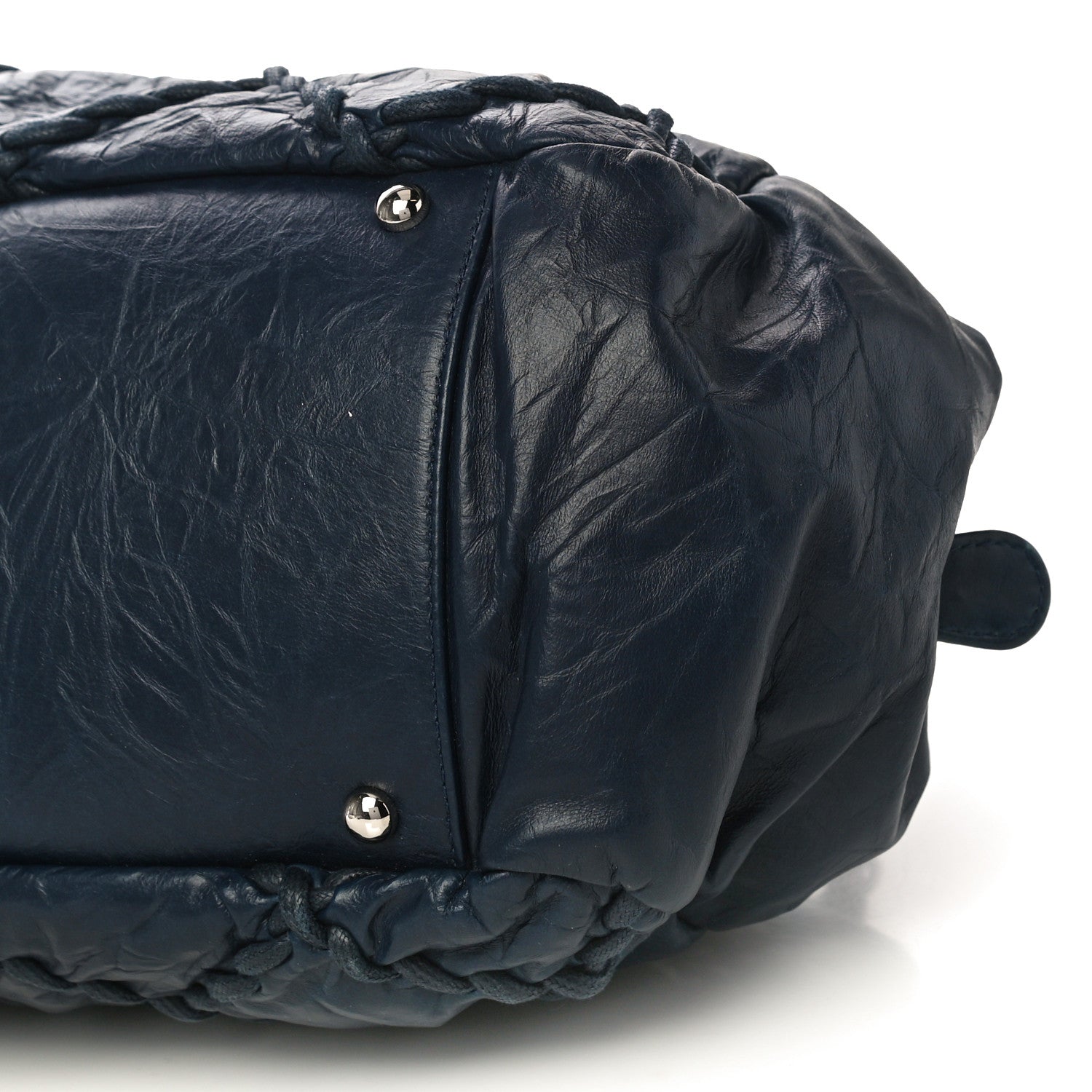 Chanel Calfskin Ultra Stitch Bowler Navy 10 of 12