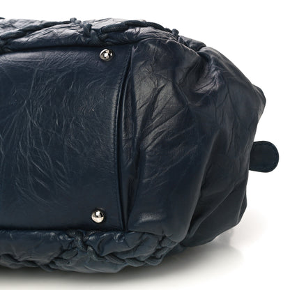 Chanel Calfskin Ultra Stitch Bowler Navy 10 of 12