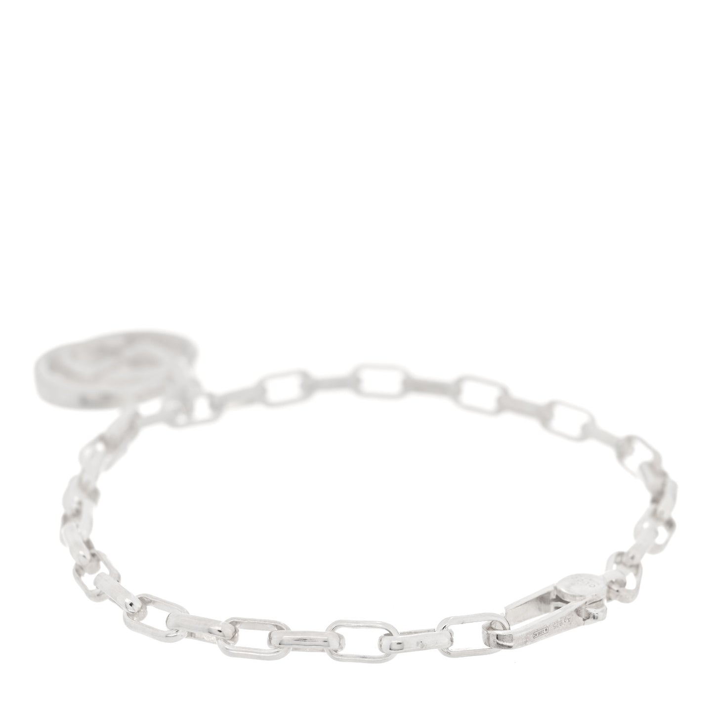 Sterling Silver Interlocking GG Bracelet