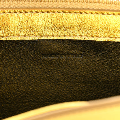 Saint Laurent Metallic Calfskin Monogram Chain Wallet Gold 6 of 9