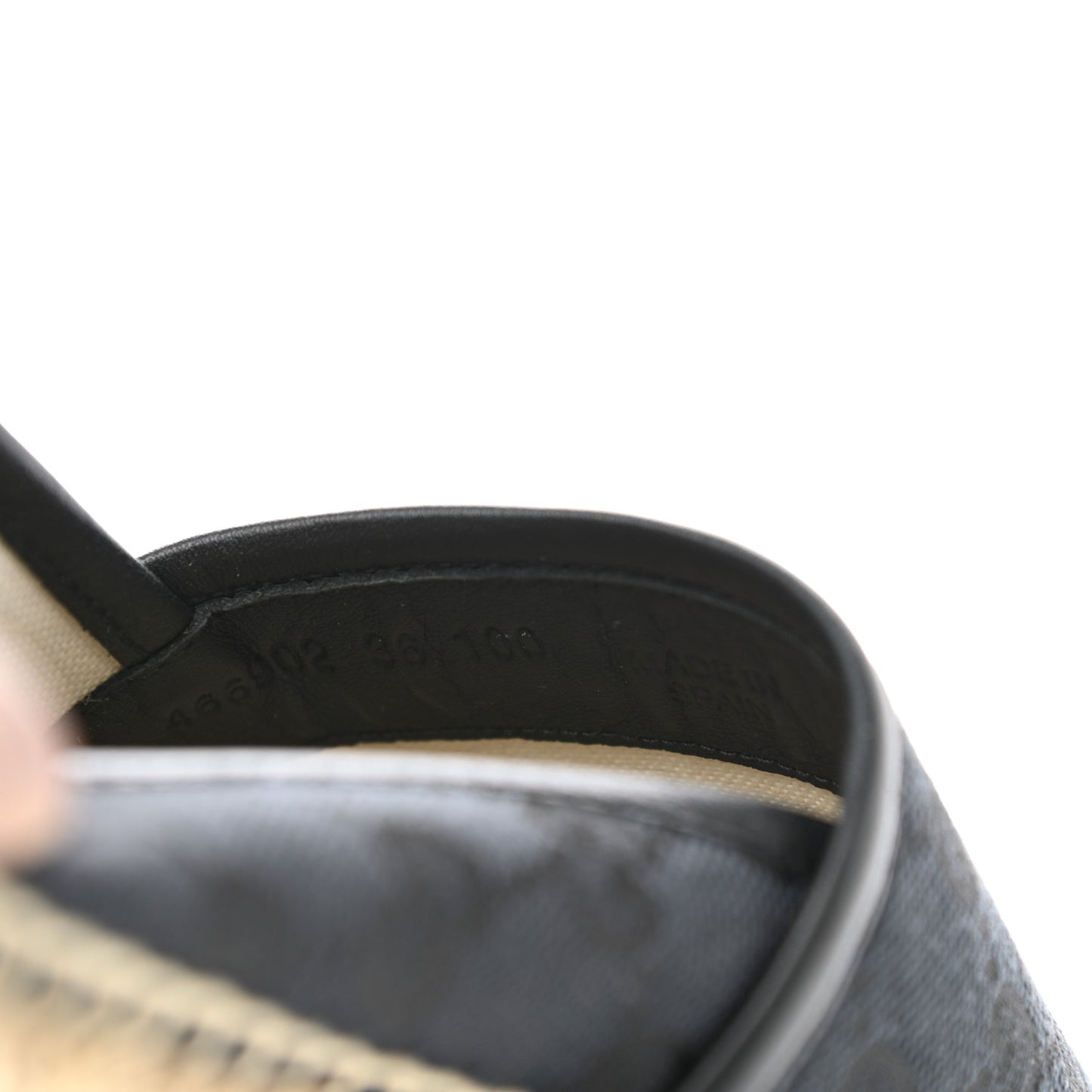 Monogram Espadrilles 36 Black
