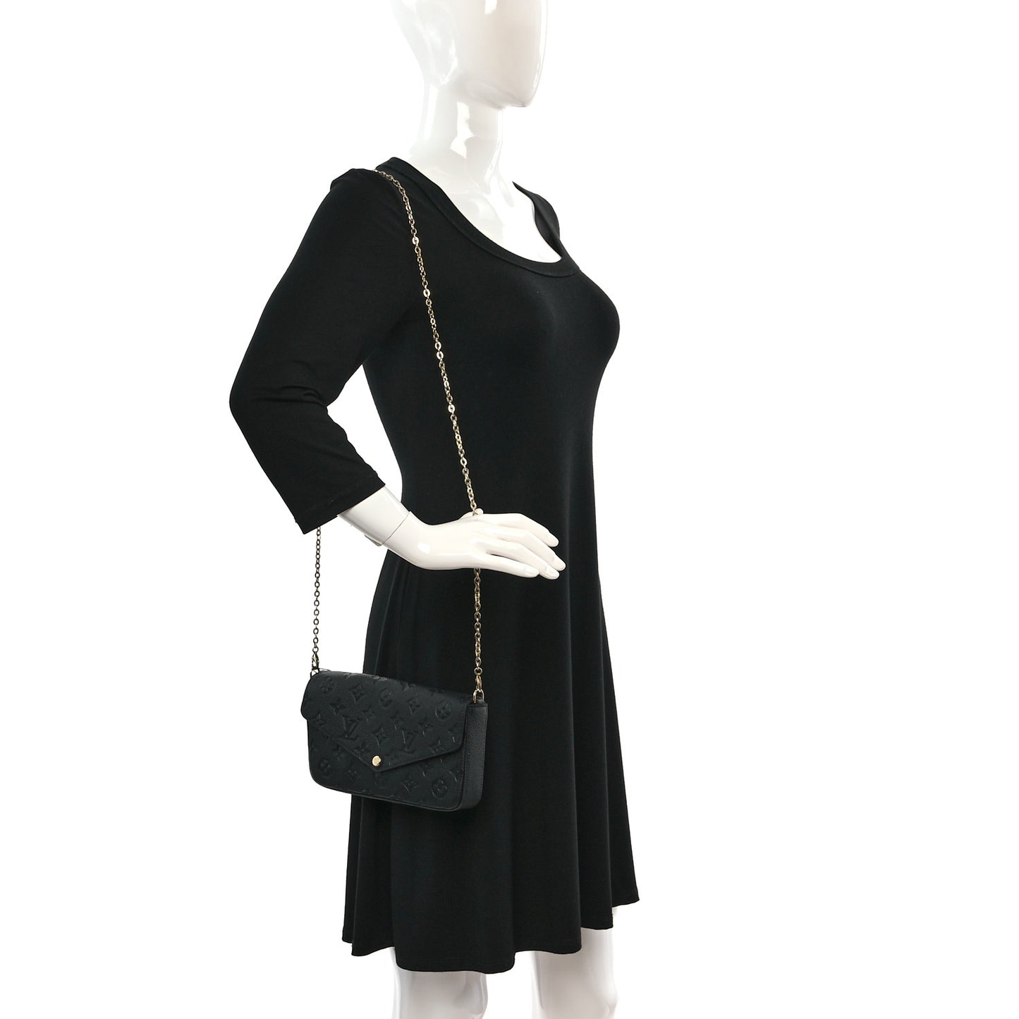 Empreinte Pochette Felicie Chain Wallet Black