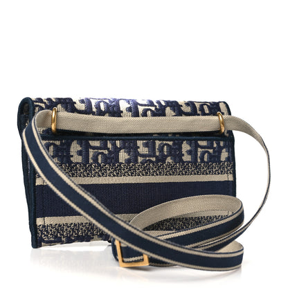 Christian Dior Oblique Slim Saddle Pouch Blue 3 of 10
