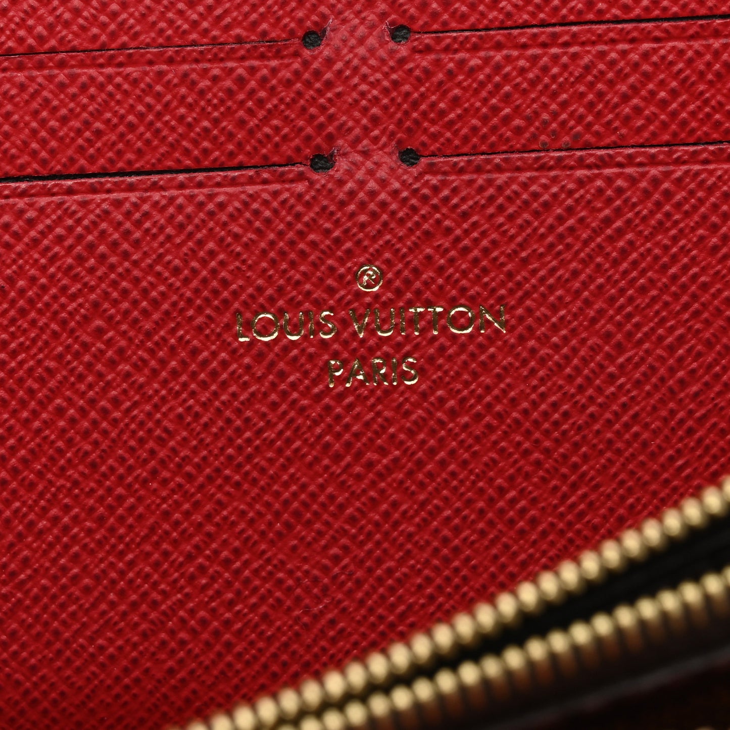 Damier Ebene Clemence Wallet Cherry