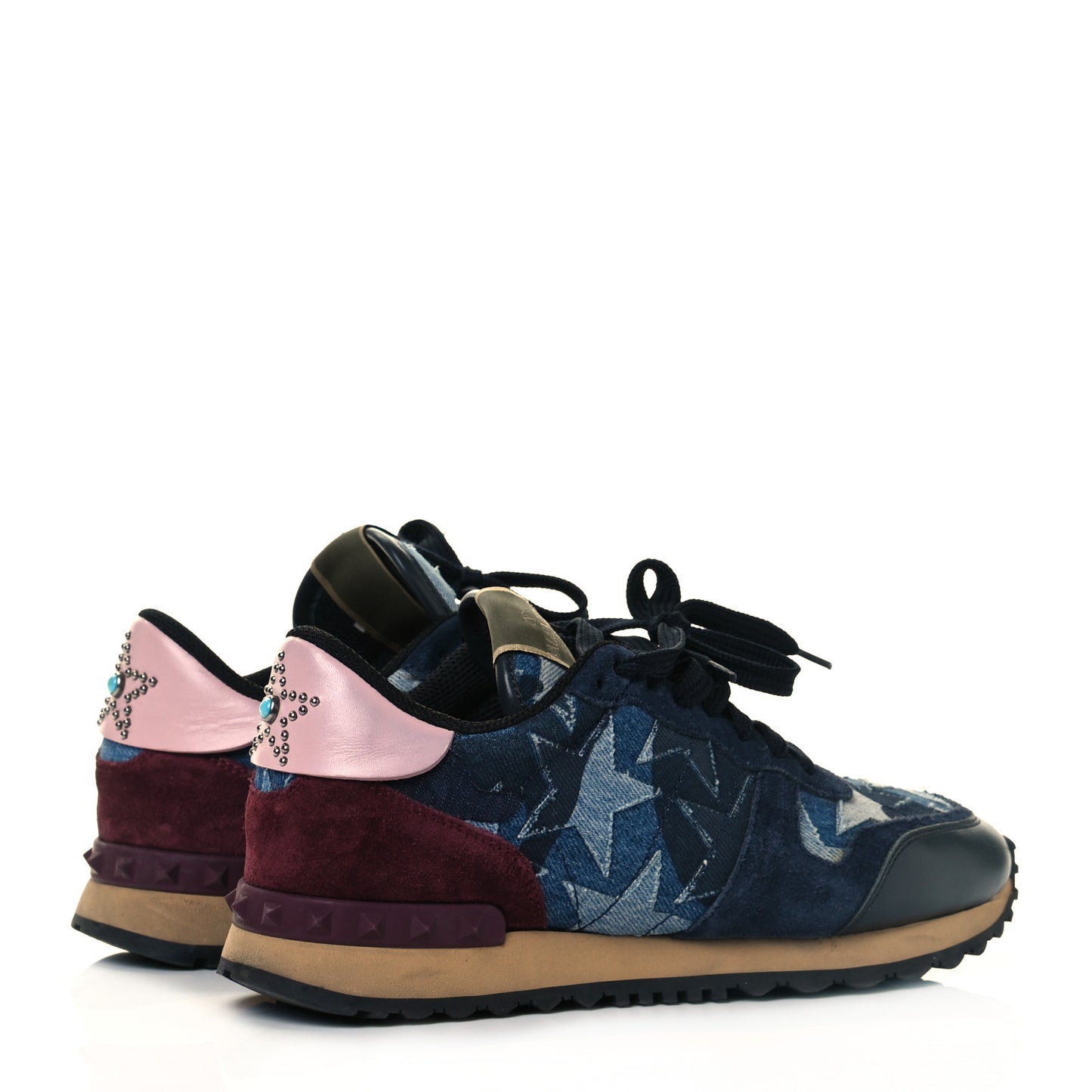 Denim Suede Camustars Womens Rockrunner Sneakers 39.5 Multicolor