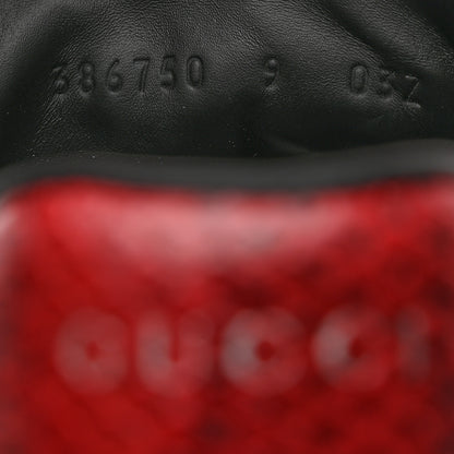 Gucci Miro Soft Calfskin Ayers Web Mens Ace Sneakers 9 Black Rosso 6 of 10