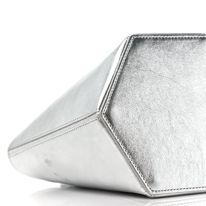 Off-White Laminated Calfskin Allen Bucket Bag Silver 7 of 8