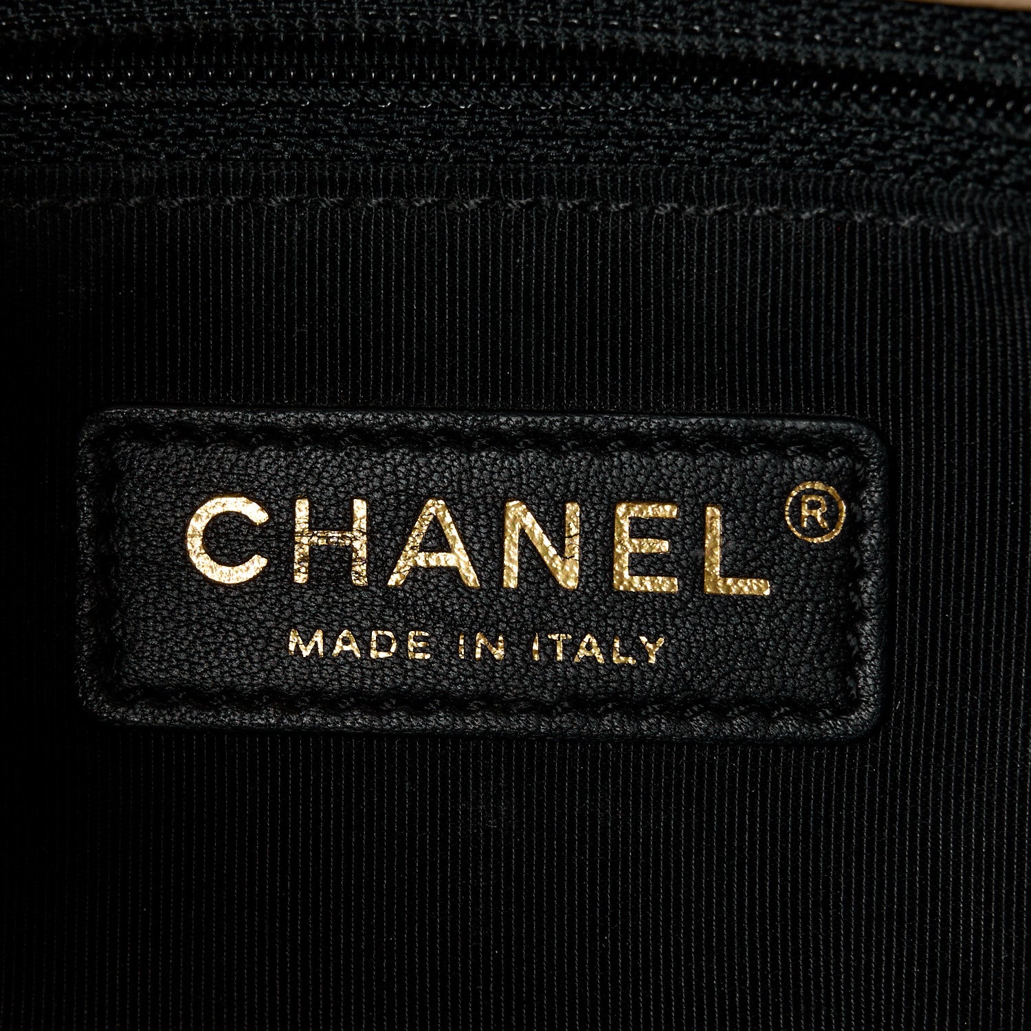 Chanel Sheepskin Quilted Small Vintage Mademoiselle Flap Beige Black 6 of 11