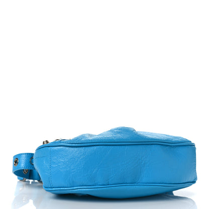 Balenciaga Agneau Arena Le Cagole Shoulder Bag XS Cyan 4 of 11