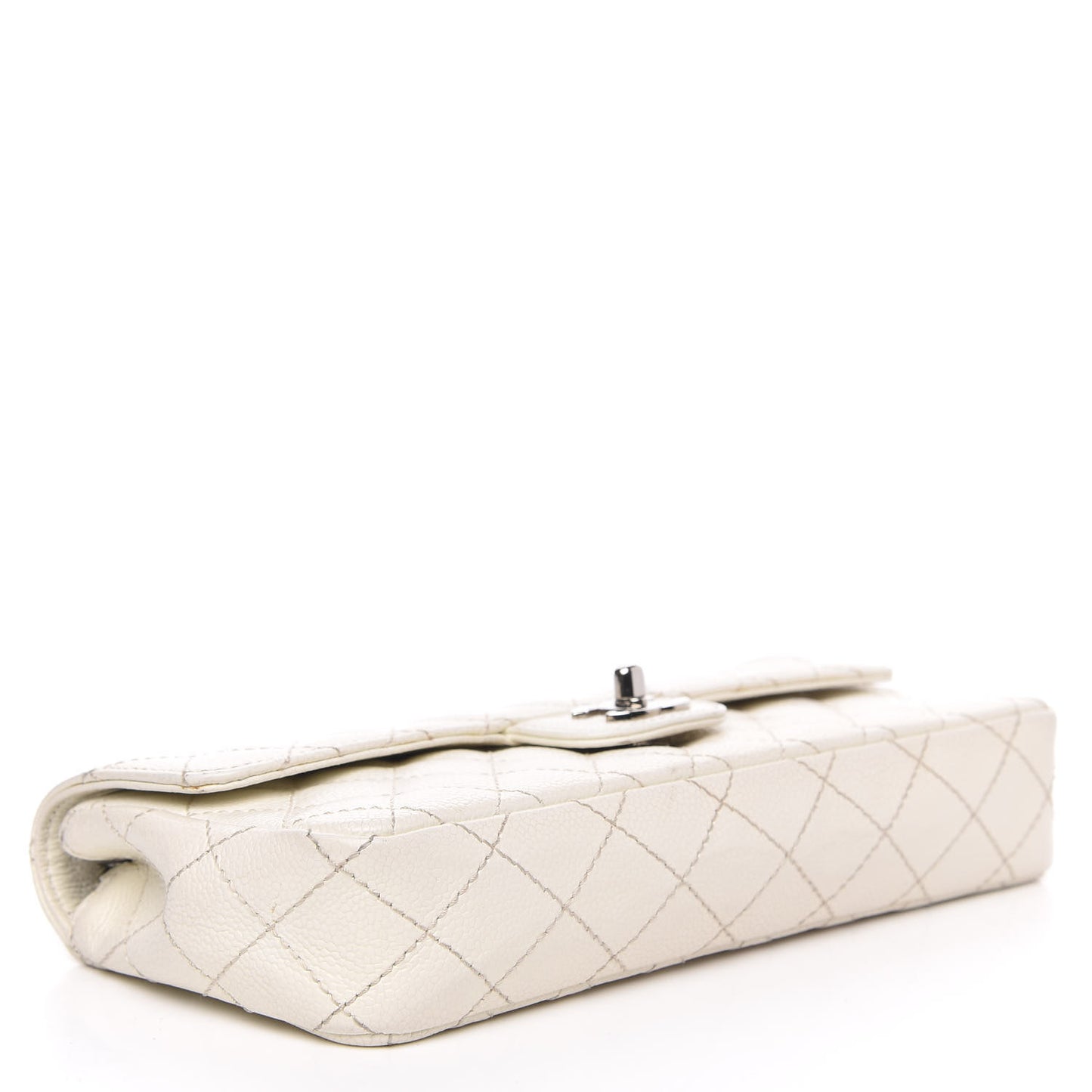 Caviar Quilted East West Flap White