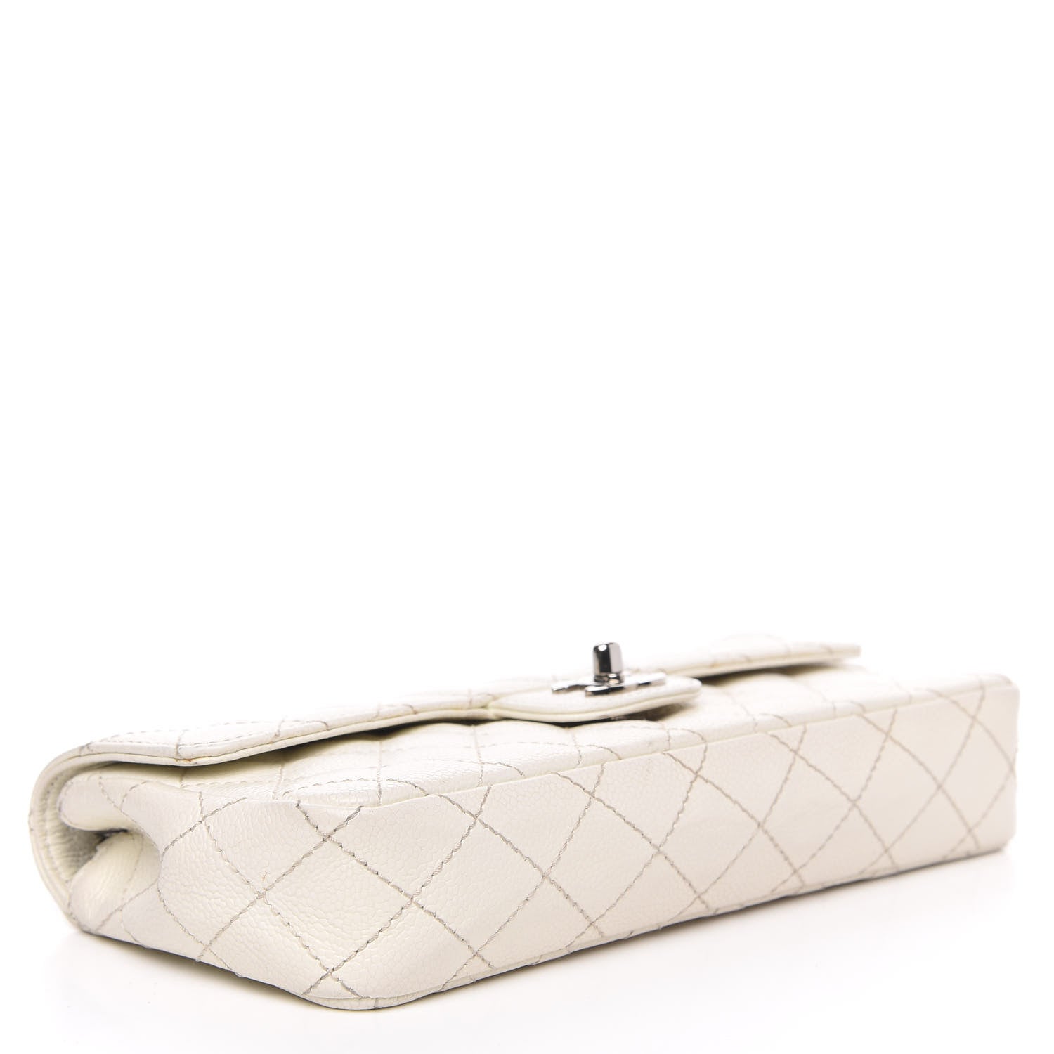Chanel Caviar Quilted East West Flap White 4 of 12