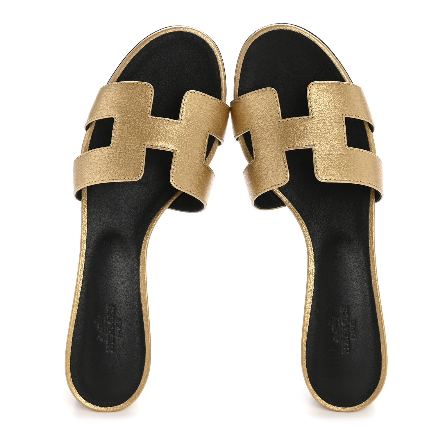 HERMES オアジス　39 Hermes Metallic Goatskin Oasis Sandals 39 Dore 1771098 – FASHIONPHILE