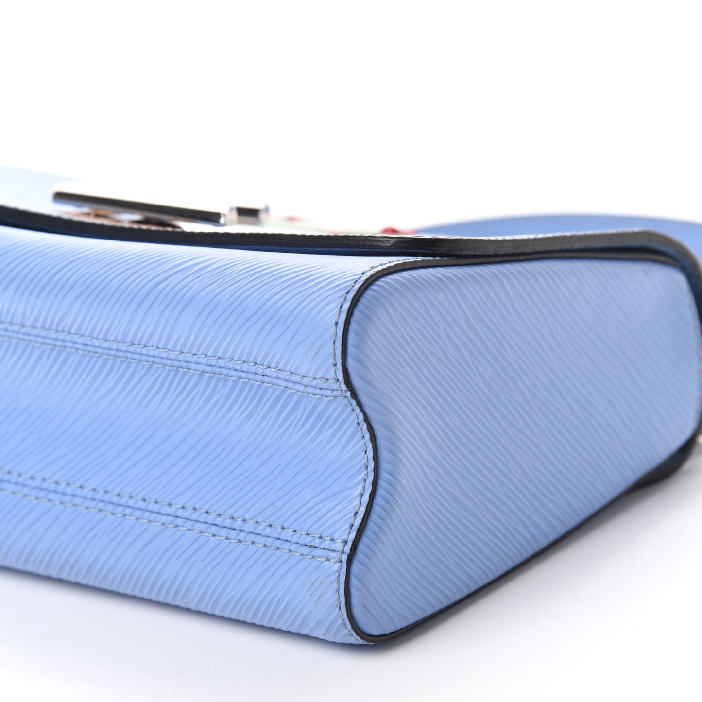 Epi Tropical Birds Twist Shoulder Bag MM Bleuet