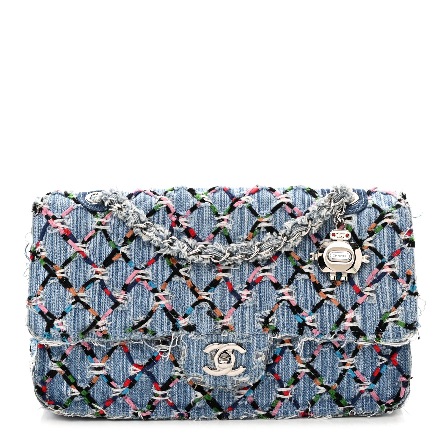 Chanel Woven Denim Medium Flap Multicolor 1 of 13
