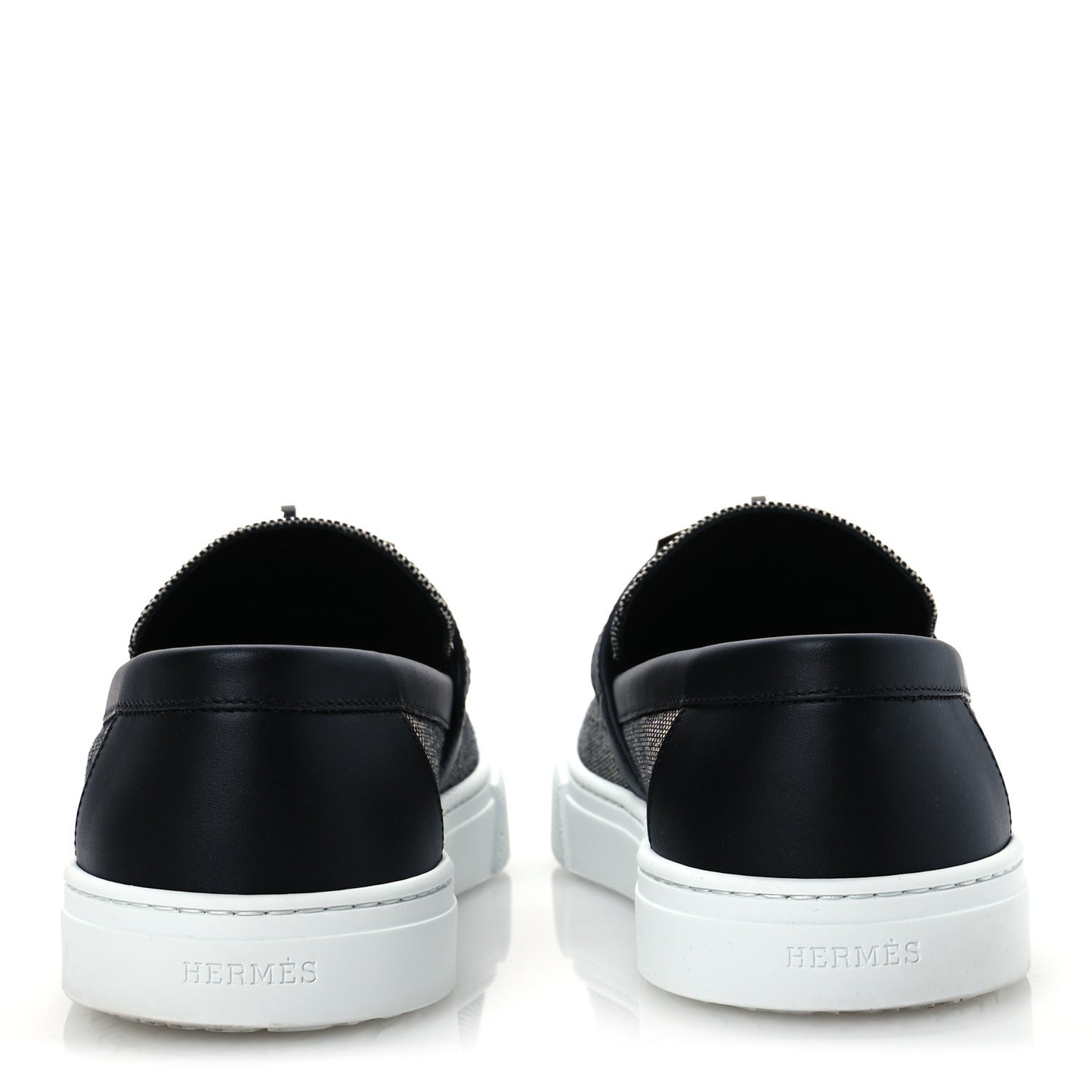 Toile De Coton Calfskin Game Slip On Sneakers 42.5 Prunoir Black