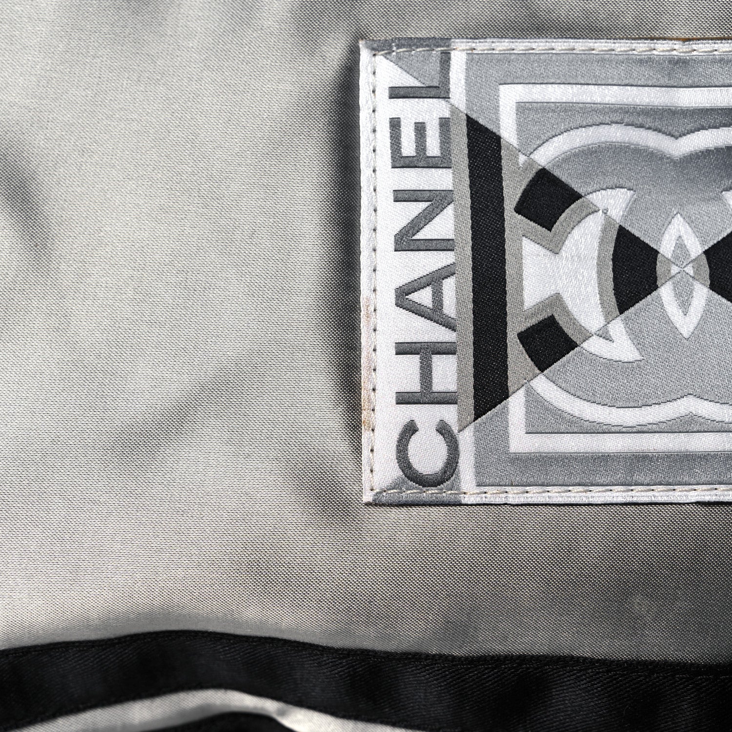 Chanel Metallic Nylon Sport CC Messenger Dark Silver 13 of 19