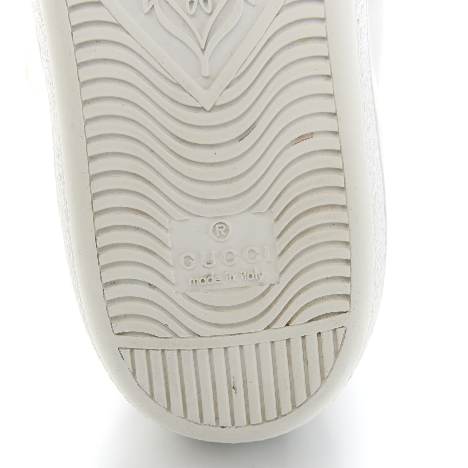 Gucci Calfskin Web Crystal Womens Mouth Ace Sneakers 38 White 8 of 9