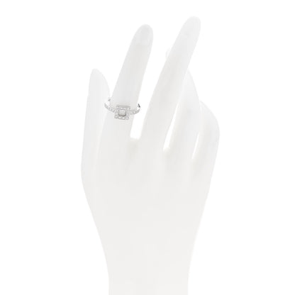 Tiffany Platinum Diamond Square Ring 53 6.5 2 of 5