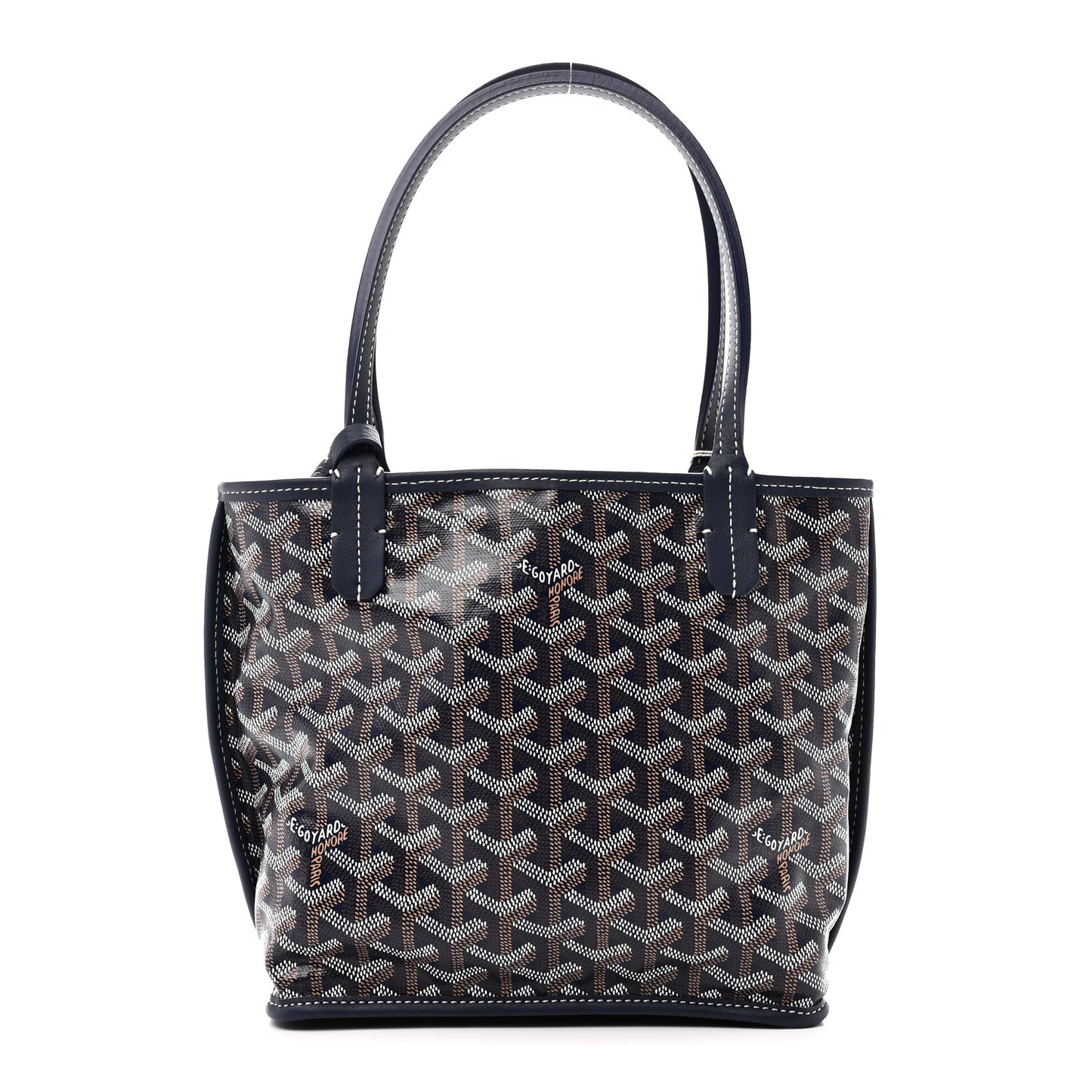 Goyardine Reversible Mini Anjou Navy